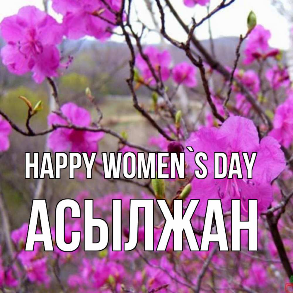 Greetings card с именем, Асылжан happy women`s day международный женский день Greetings with text for free download 